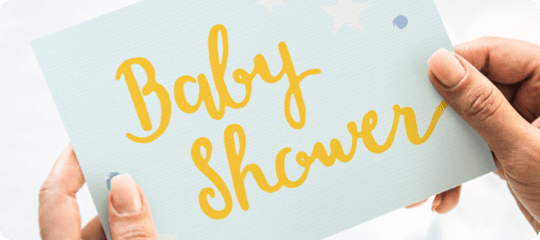 envelope for a baby shower