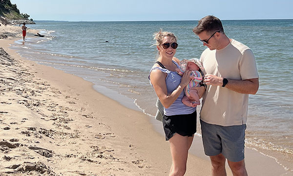 newborns first beach trip