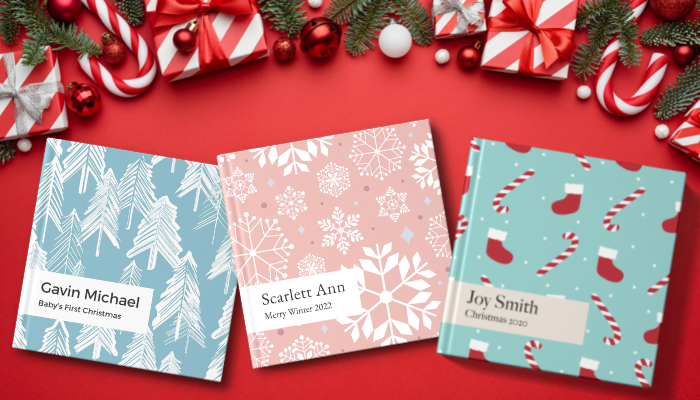 BabyPage memory books for baby's first Christmas