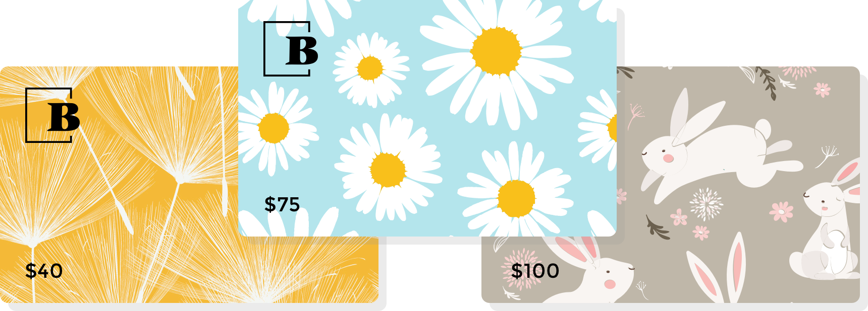 3 Spring gift cards