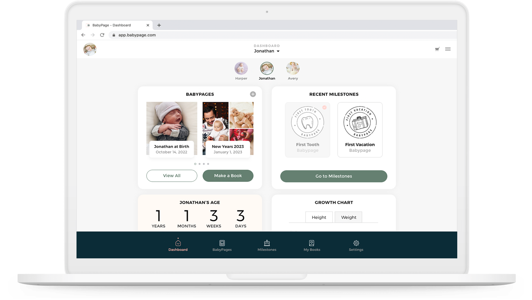 BabyPage desktop application