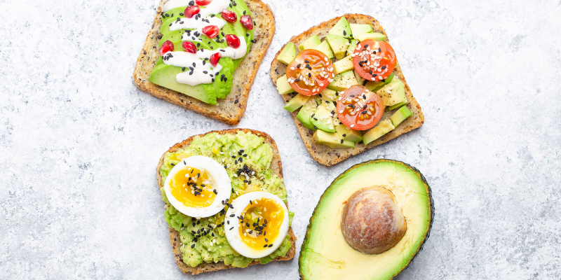 whole-grain avocado toast for an easy breakfast