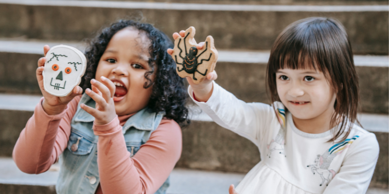 Halloween baking with kids for fall activity