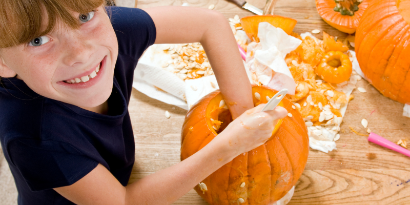 pumpkin gut squishing sensory activity