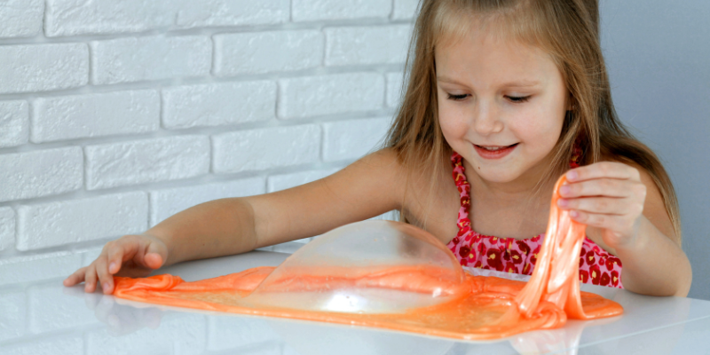 pumpkin slime sensory activity for halloween