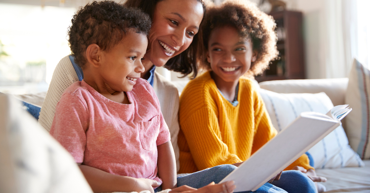 reading book as gratitude activity with kids