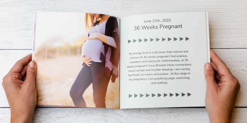 BabyPage pregnancy journal milestone book