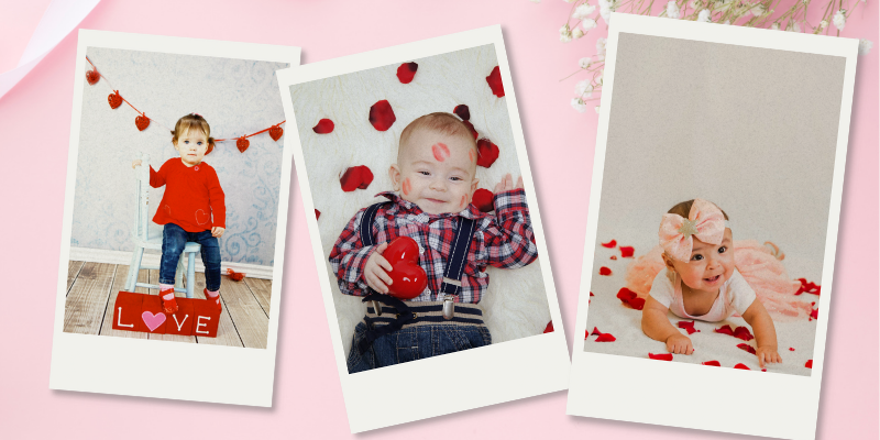 creative photos ideas for baby's first valentine's day