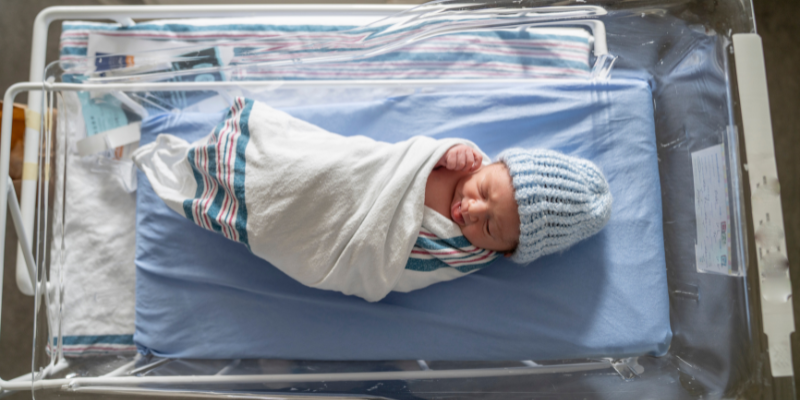 rainbow baby newborn at hospital